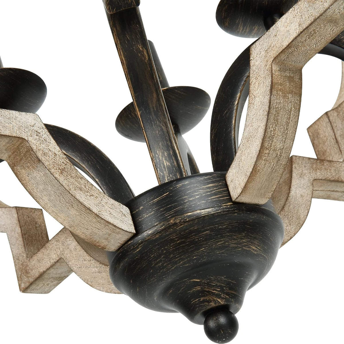 6 Light Farmhouse Chandelier with Globe Light Fixture Y469751