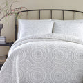 King Grey Medallion Coverlet T878221