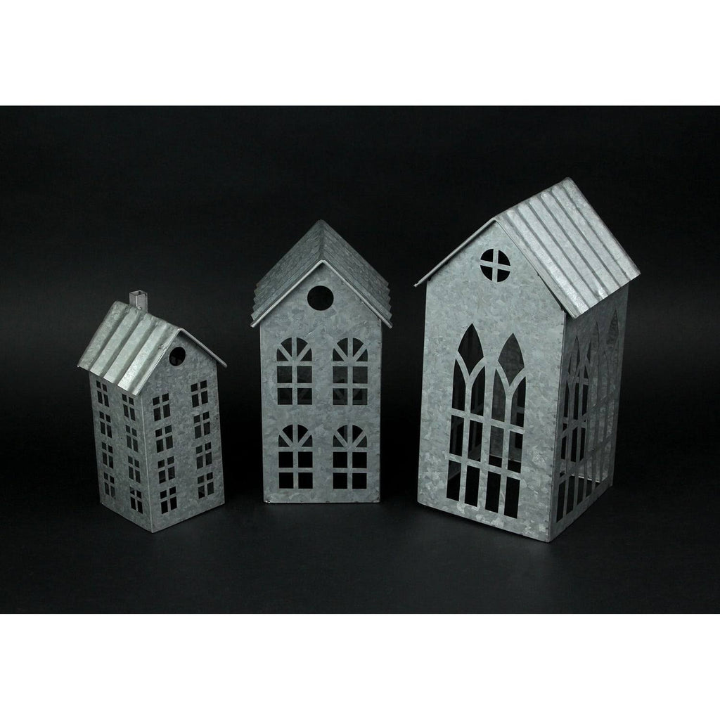 Set of 3 Metal Candle Holders O7953
