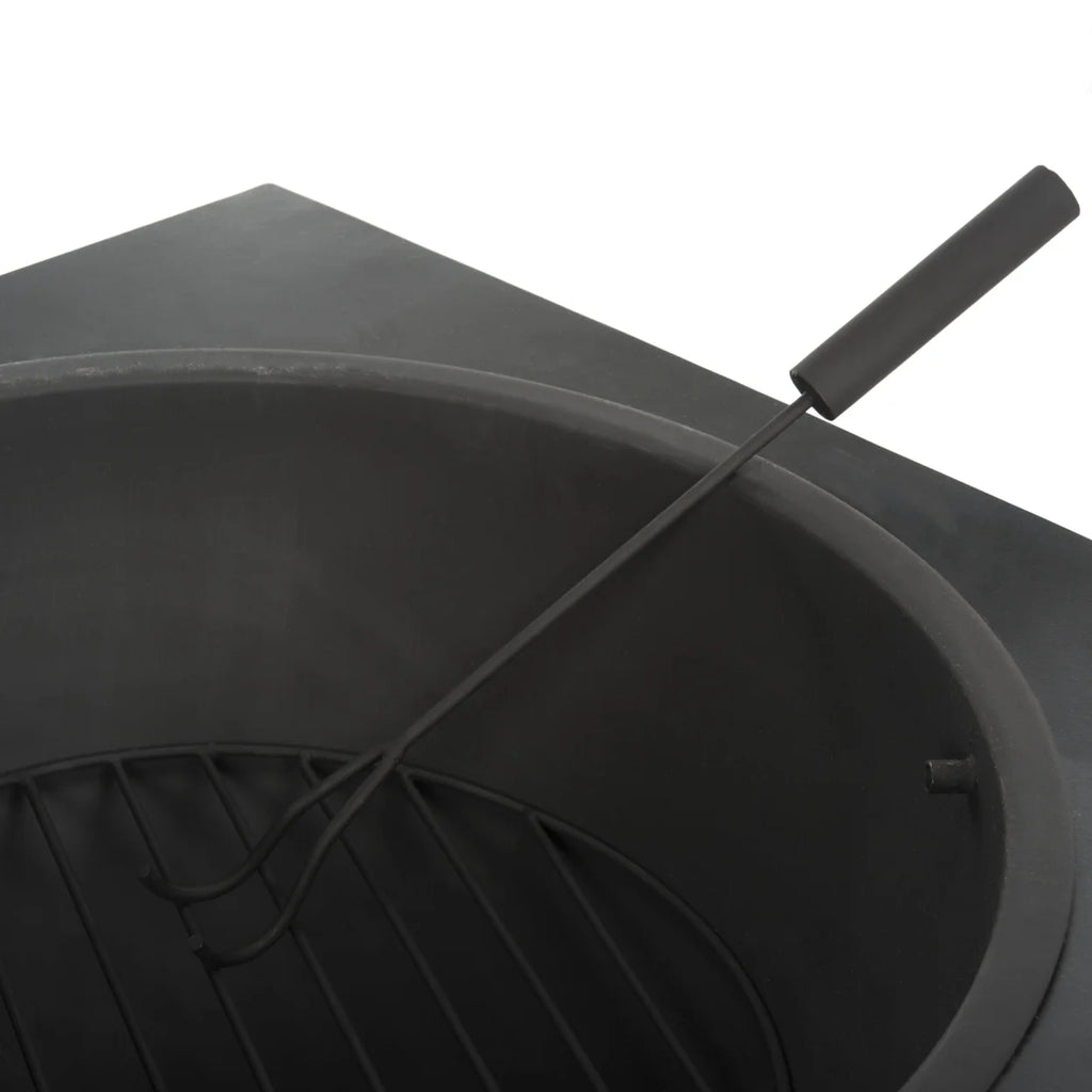 Outdoor Modern Square Fire Pit with Cover F4342