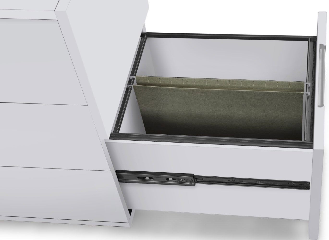 White 2 Drawer Mobile Pedestal B4401