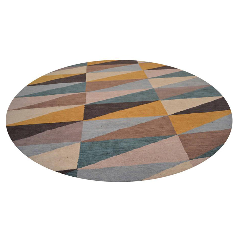 Hand Tufted Wool Round Multicolor Area Rug B76940