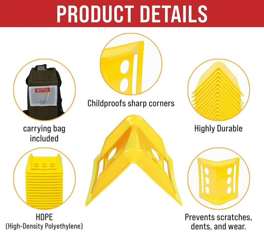 120 Pack Yellow 4" Flatbed Edge Protectors with Carrying Case L7986
