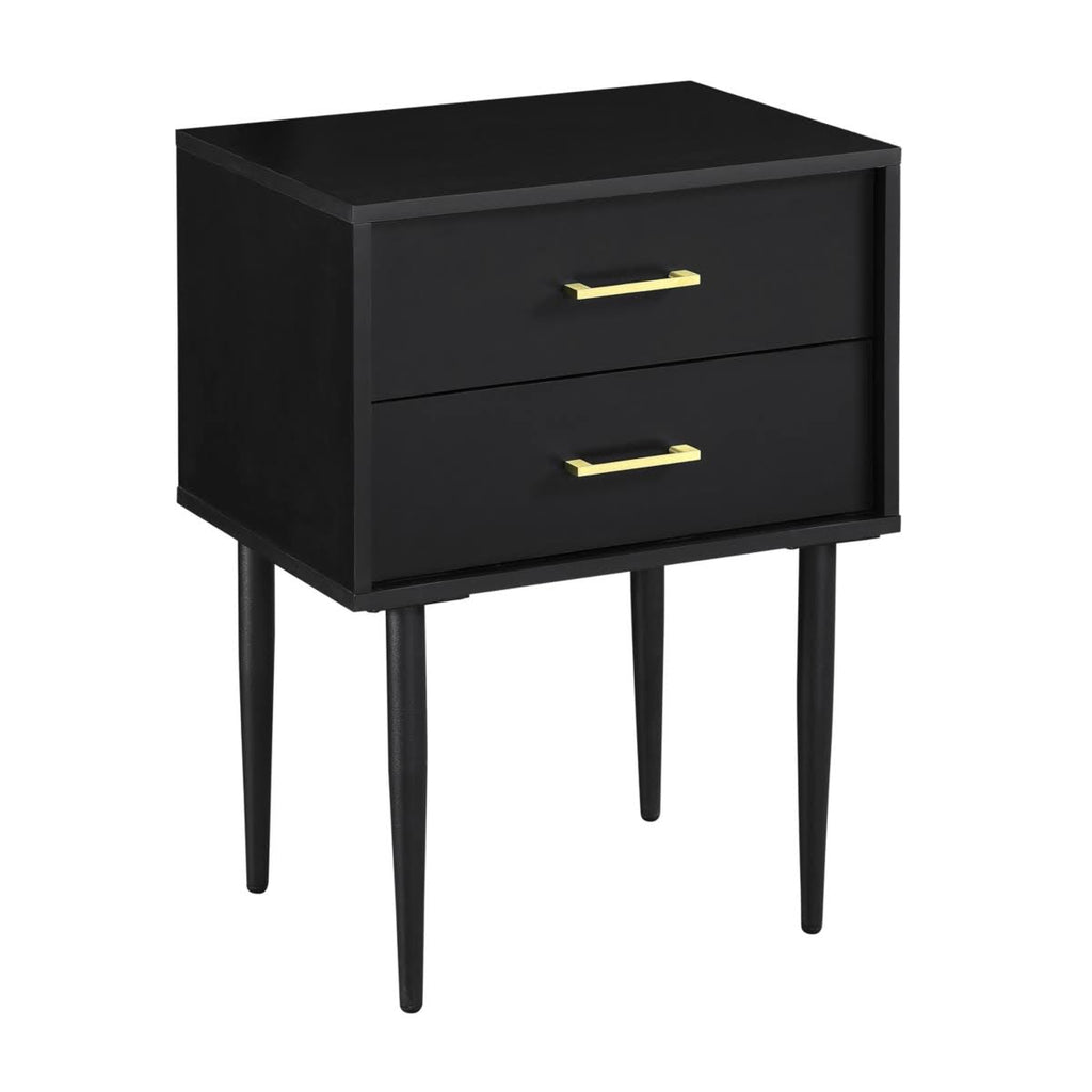 White Two-Drawer Side Table T489