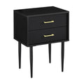 White Two-Drawer Side Table T489