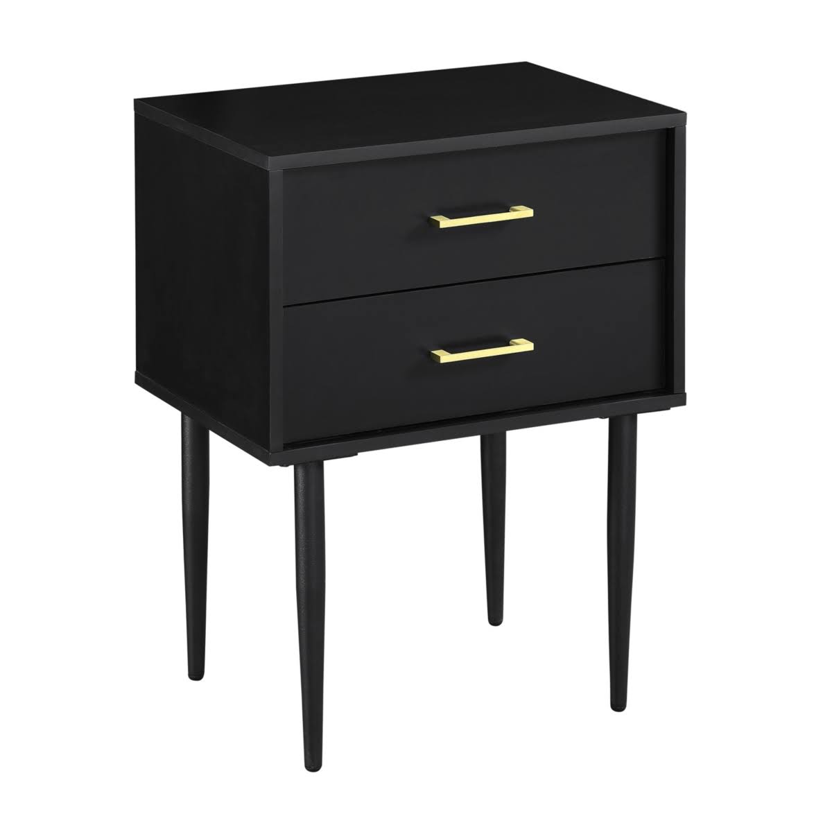 White Two-Drawer Side Table T489