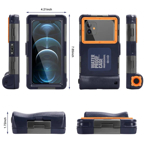 Waterproof Protective Case for Phones Up to 6.9 Inch with Lanyard F2830