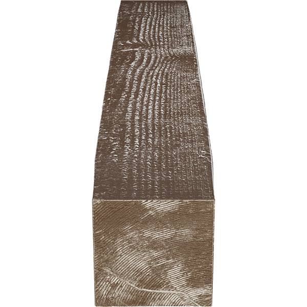 Rough Sawn Faux Wood Fireplace Mantel, Vintage Mahogany J2220