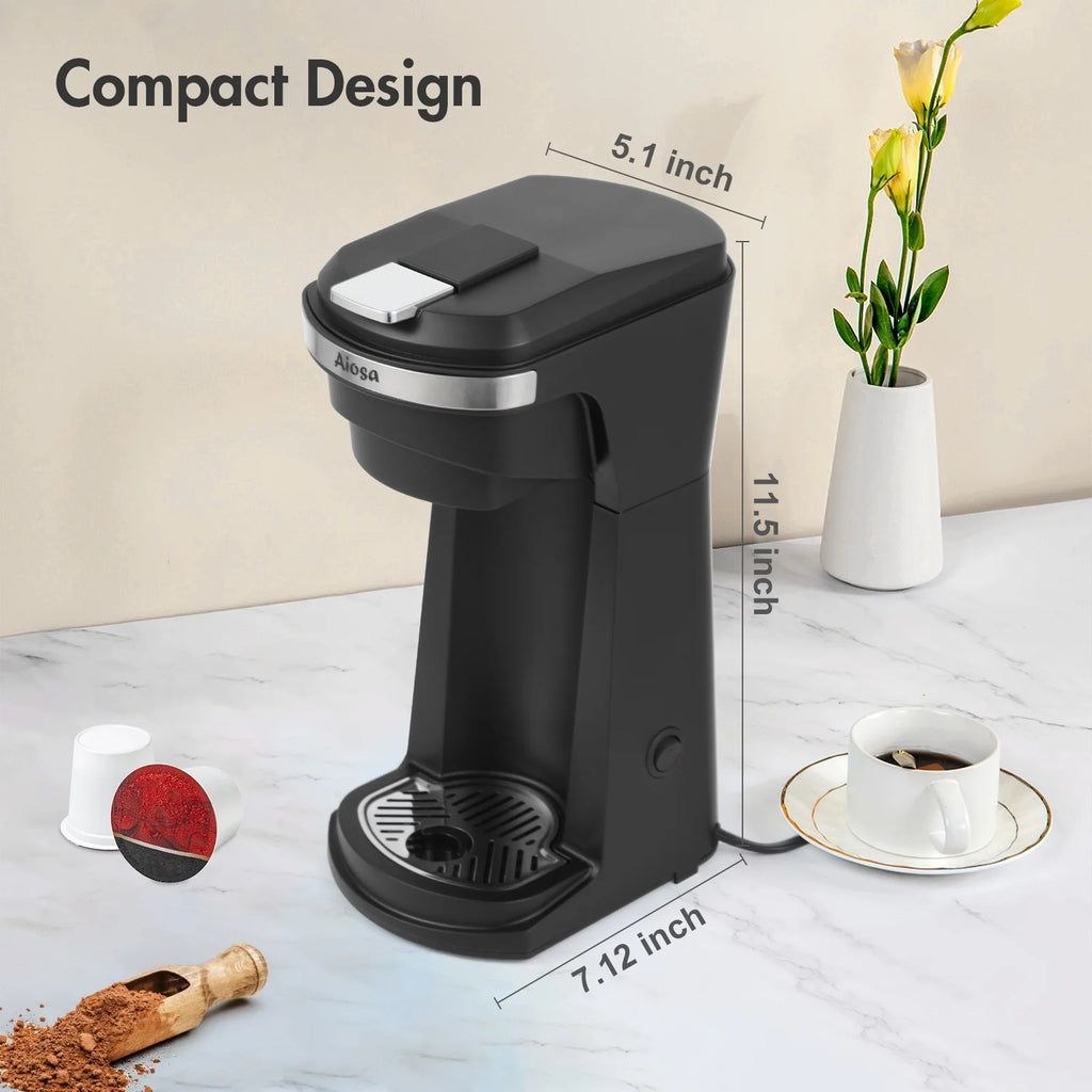 2 in 1 K Cup Coffee Maker with Single Travel Cup U8408