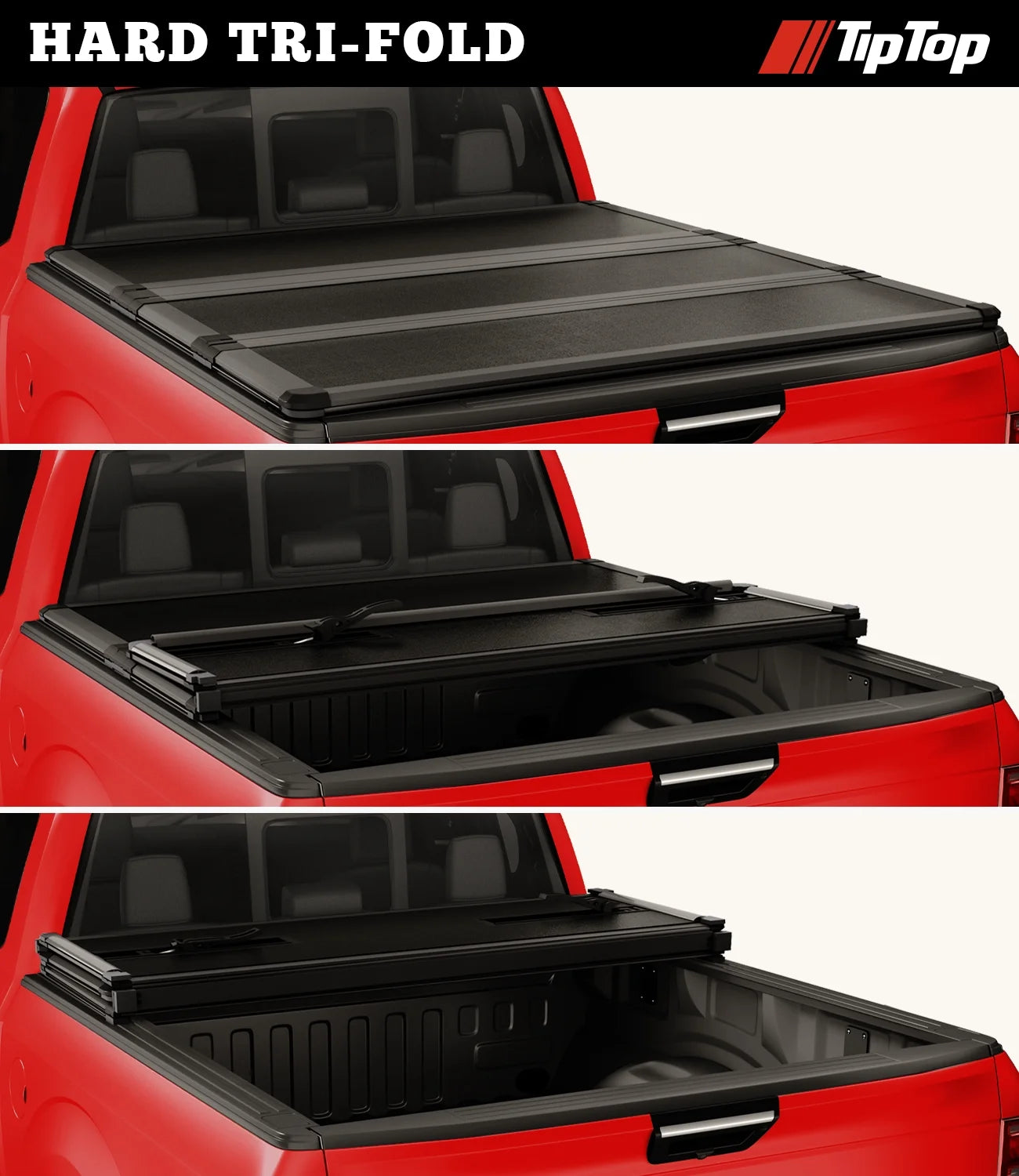 Tri-Fold Hard Tonneau Cover Truck Bed FRP U294