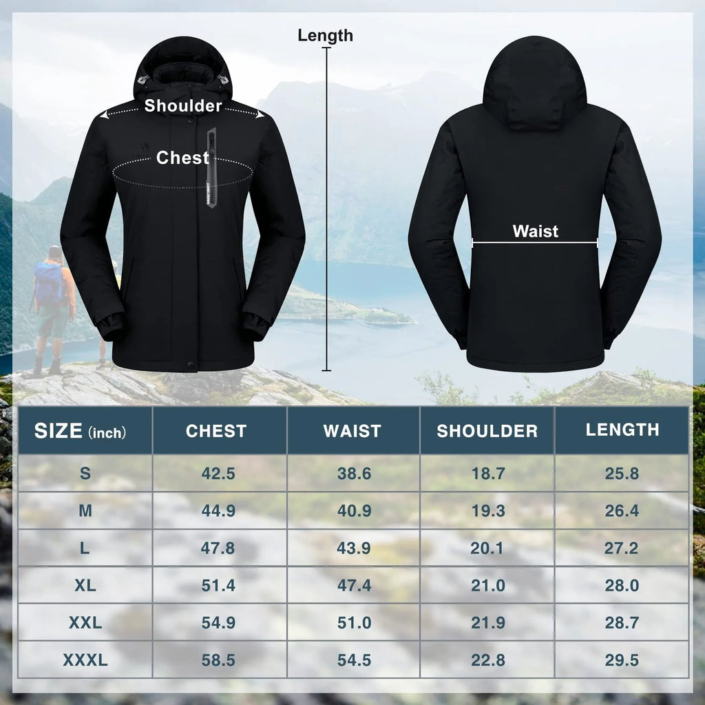Waterproof Ski Jacket with Detachable Hood Z9133