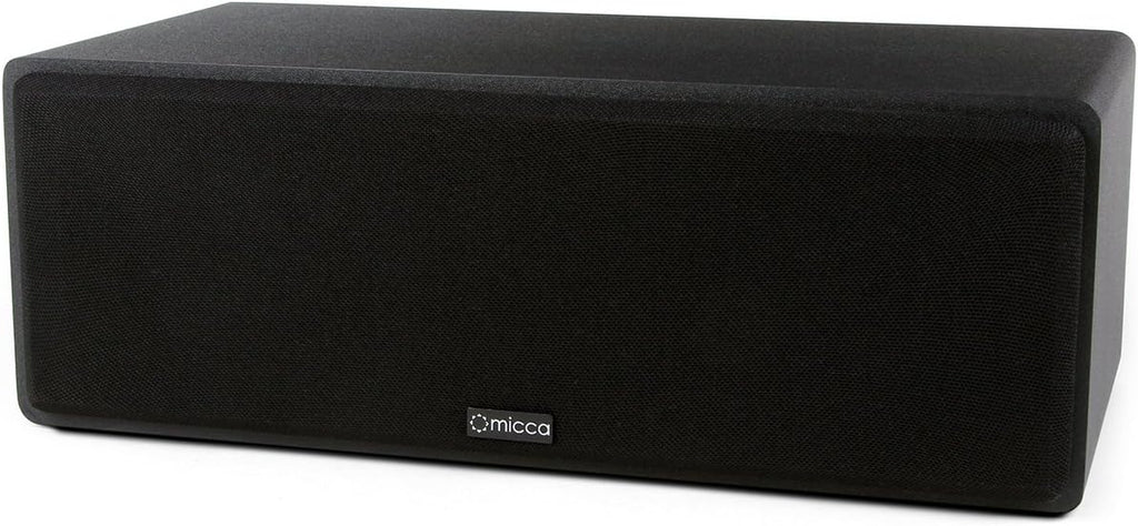 Center Channel Speaker, 2-Way, Black, Pack of 2 T138568