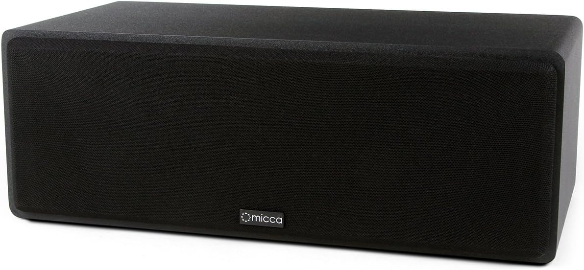 Center Channel Speaker, 2-Way, Black, Pack of 2 T138568