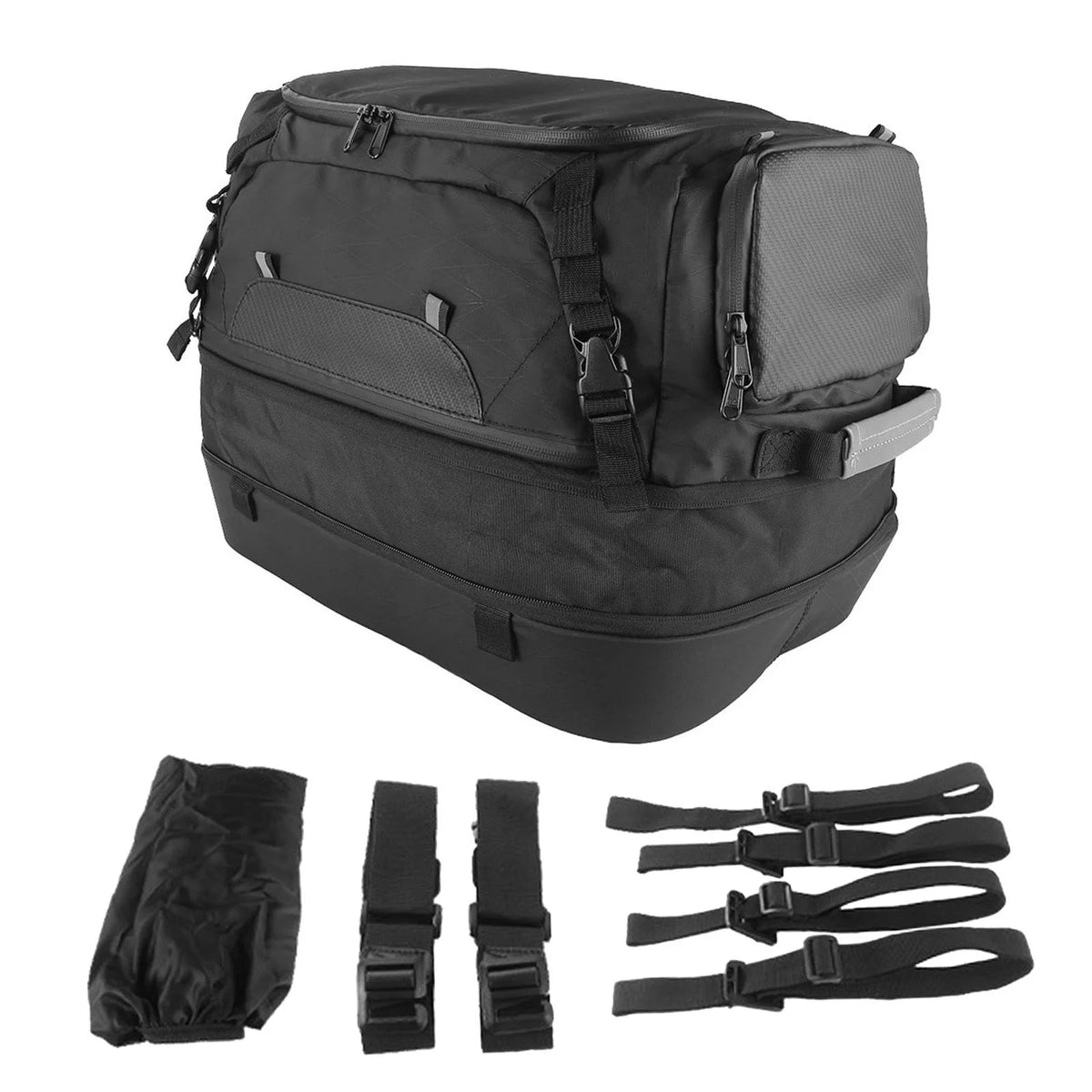 Black Waterproof Motorcycle Tail Bag R272365