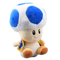 Blue Toad Plush Mushroom Toy 7'' W954040