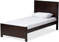 Twin Platform Bed in Espresso C275