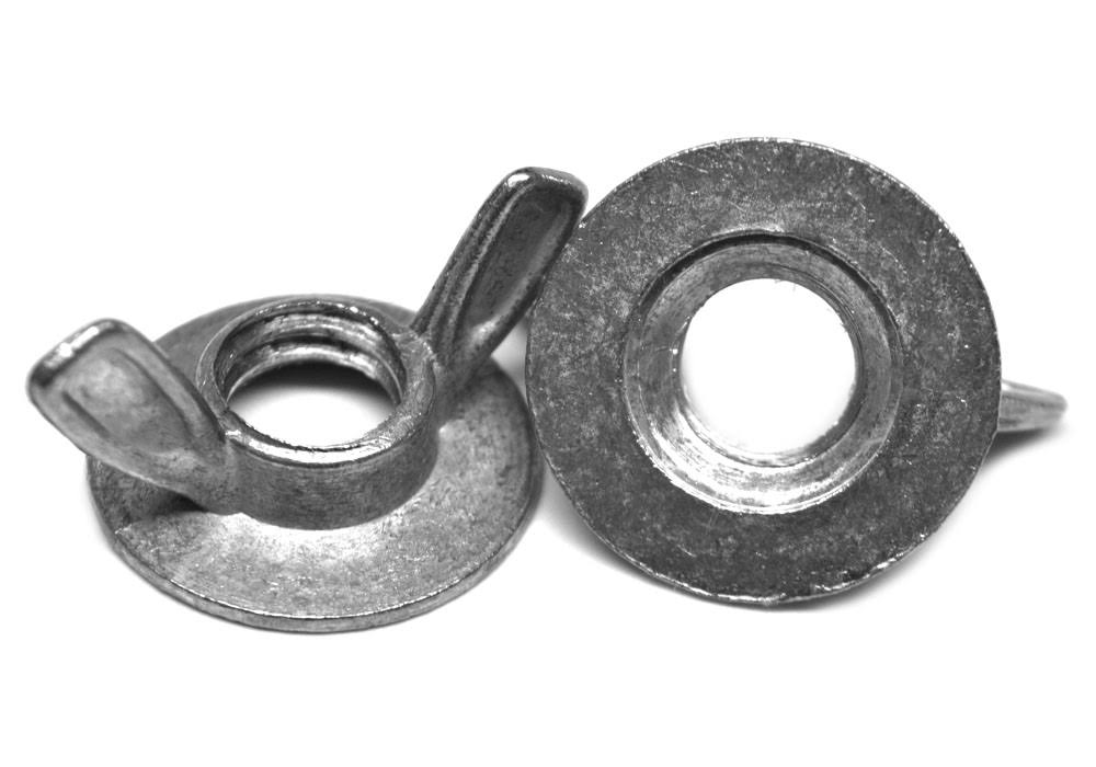 1/4-20 x 3/4 x 1 Coarse Thread Die Cast Wing Nut with Flange Zinc Alloy Pk 1000 V84631