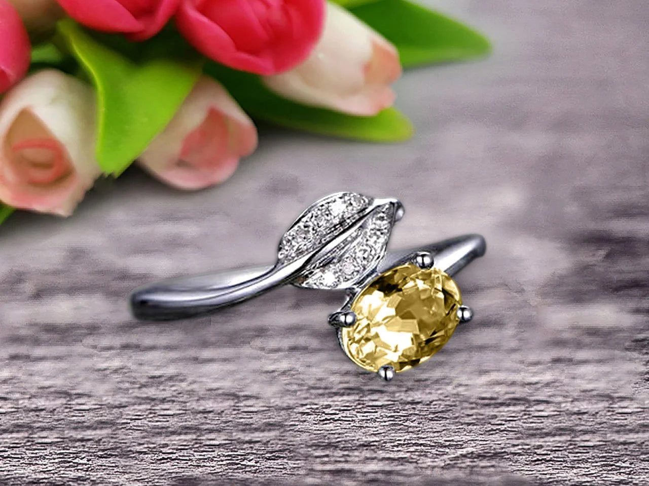 10k White Gold Moissanite Engagement Ring O2482