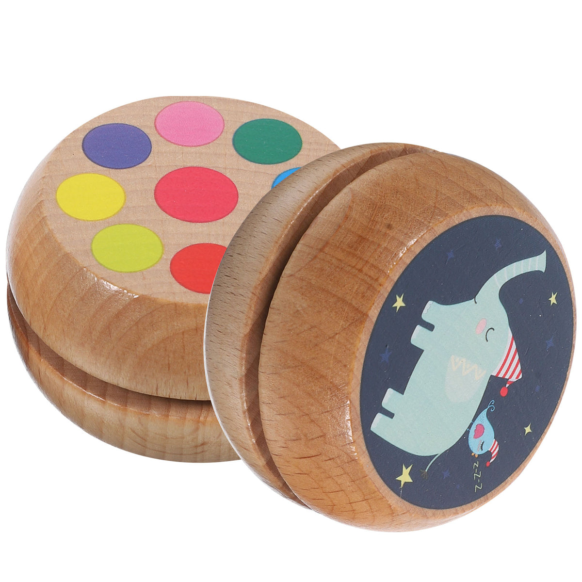 2 Pcs Classic Wood Yoyo Q368433