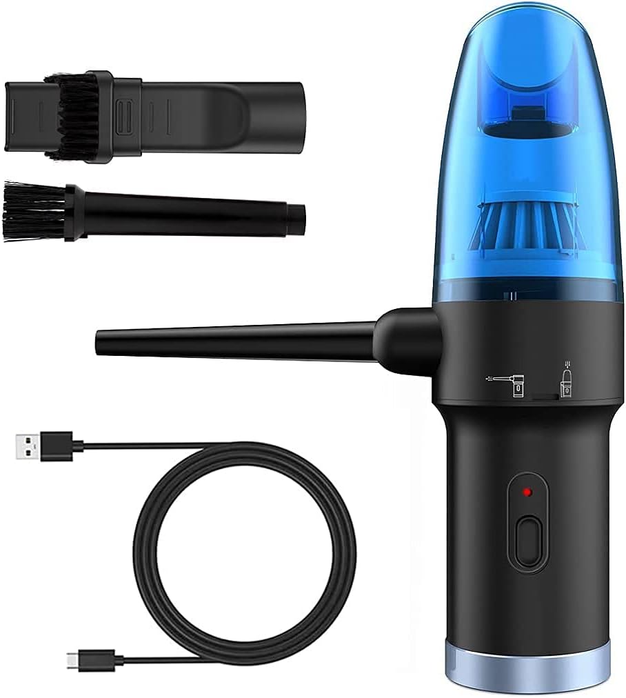Compressed Air Duster 2-in-1 Vacuum Cleaner, Portable Handheld with 60000RPM Motor B476