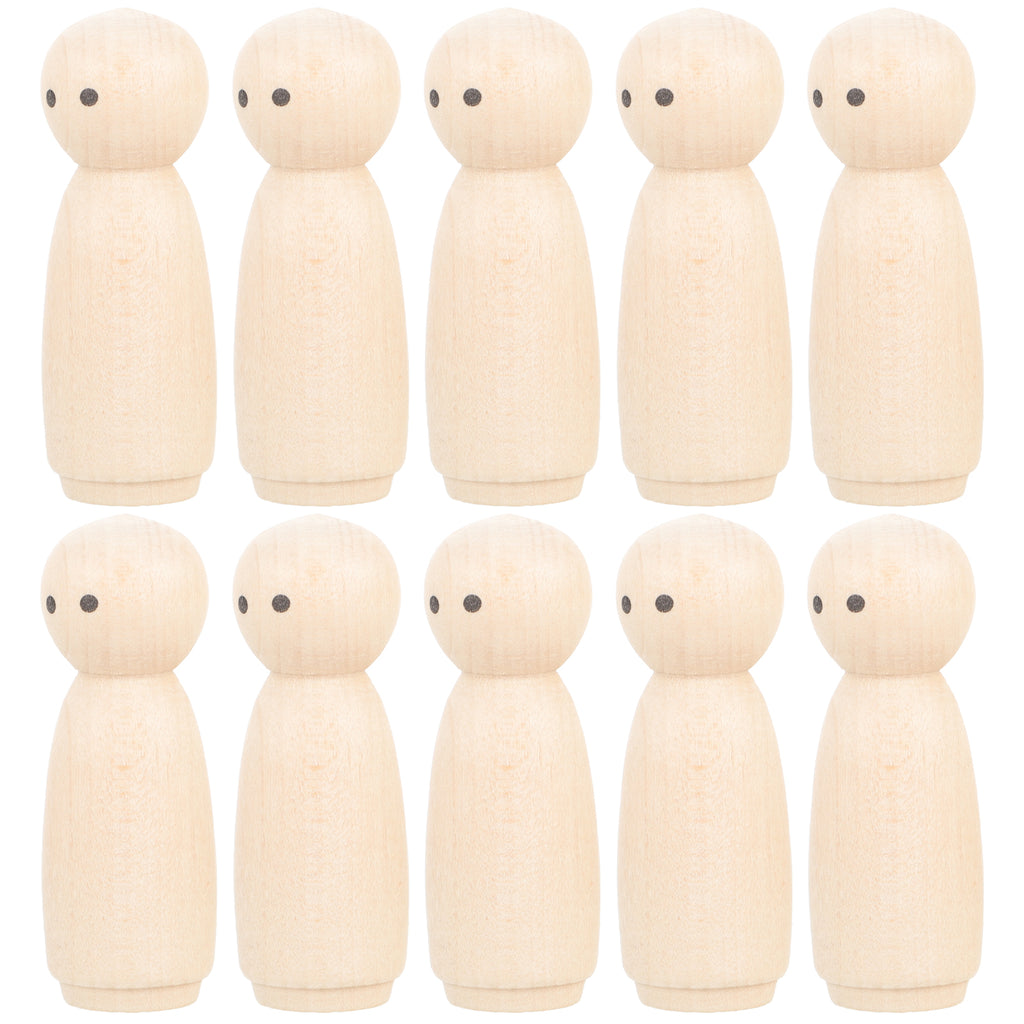 20 Pcs Wooden Peg Dolls DIY Childrens Toys O635