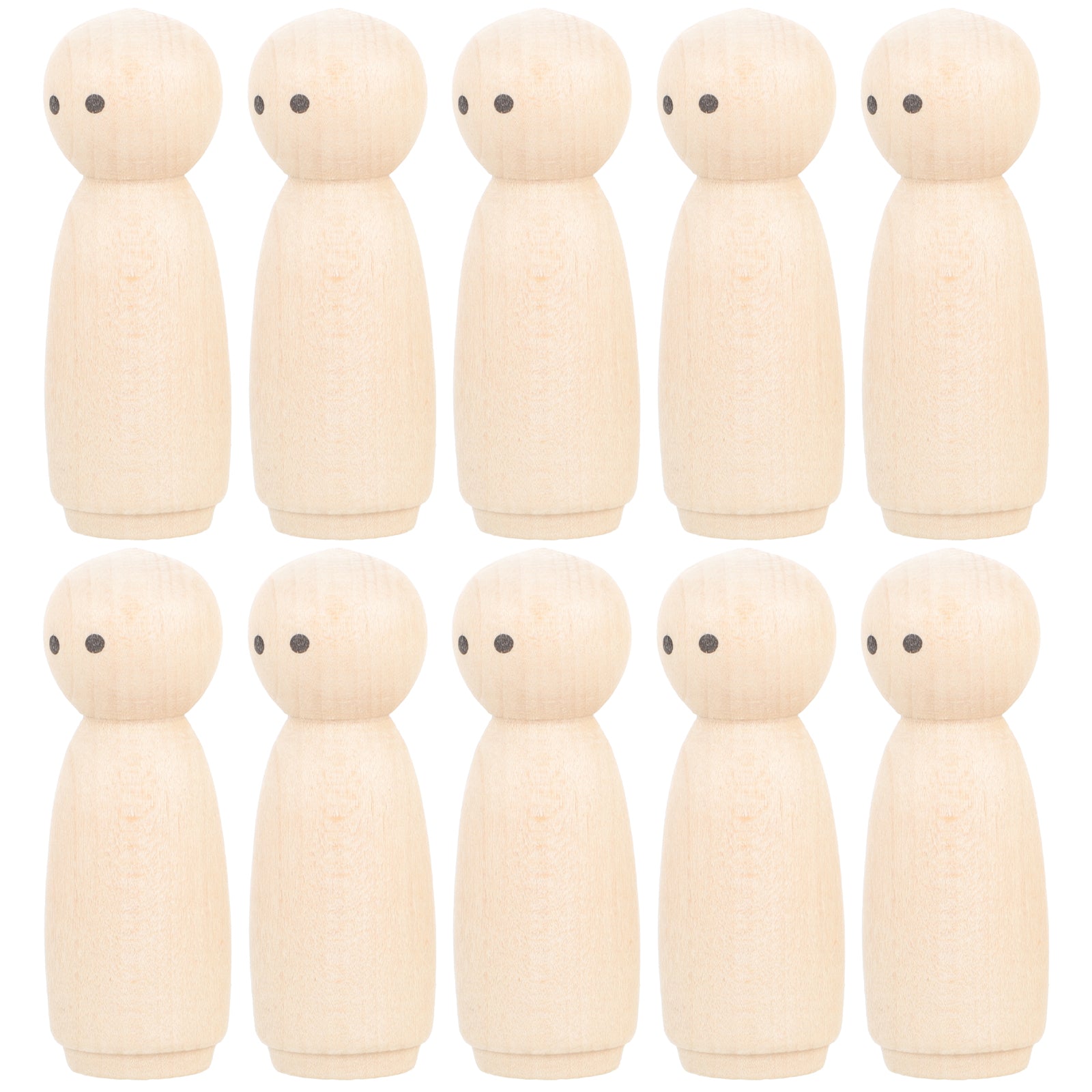 20 Pcs Wooden Peg Dolls DIY Childrens Toys O635