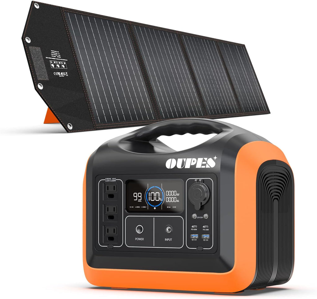Portable Power Station 1100W, 992Wh LiFePO4 Solar Generator P66077
