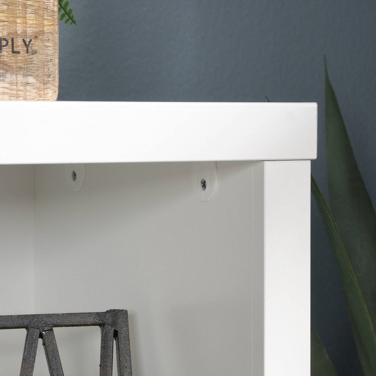 Glacier White Engineered Wood Horizontal Bookcase M74306