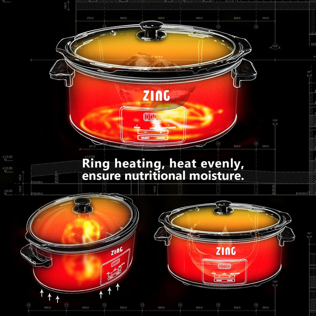 7-Quart Programmable Slow Cooker With Keep Warm Setting, Digital Timer Q357458