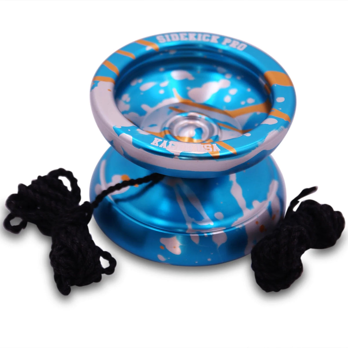 Blue Gold Silver Splashes Professional YoYo W1306