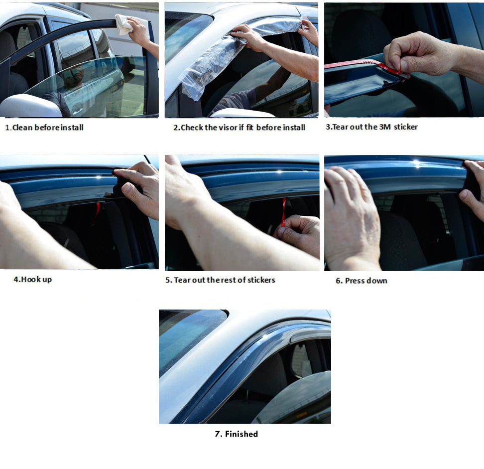 Acrylic Window Visor Sun Rain Deflector Guard W384