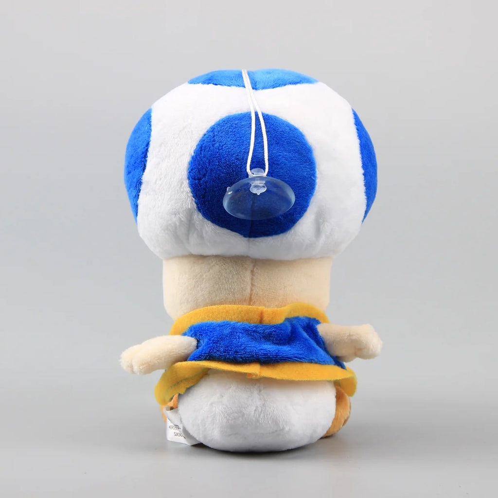 Blue Toad Plush Mushroom Toy 7'' W954040
