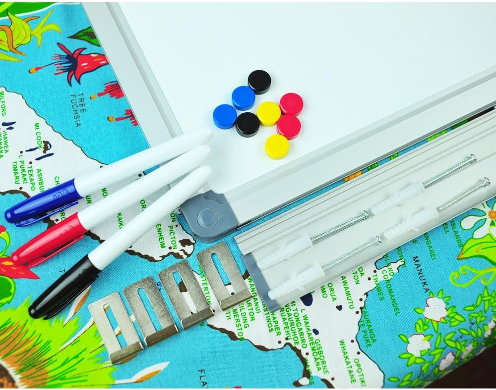 Black Aluminium Framed Magnetic Dry Erase Calendar Whiteboard 36 x 24 Inch B408