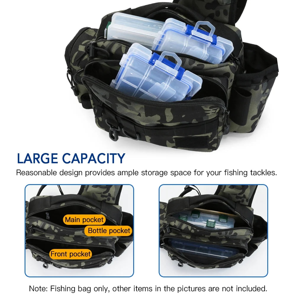 Water-resistant Fishing Sling Pack Waist Bag M5606
