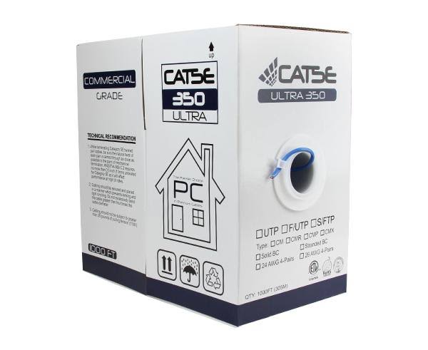 Cat5e Unshielded Bulk Ethernet Cable, UTP, 24 AWG Yellow M49366