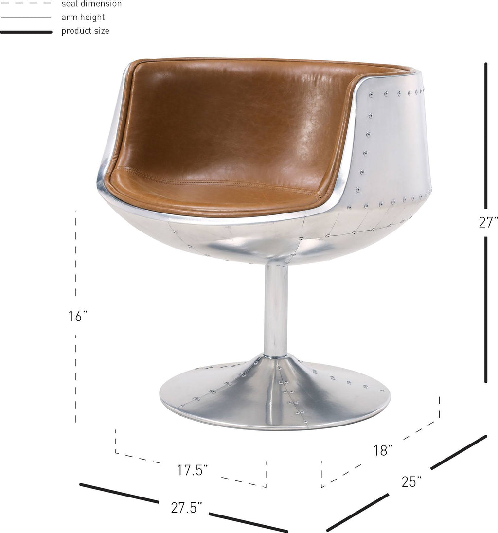 Distressed Caramel Swivel Chair G646847