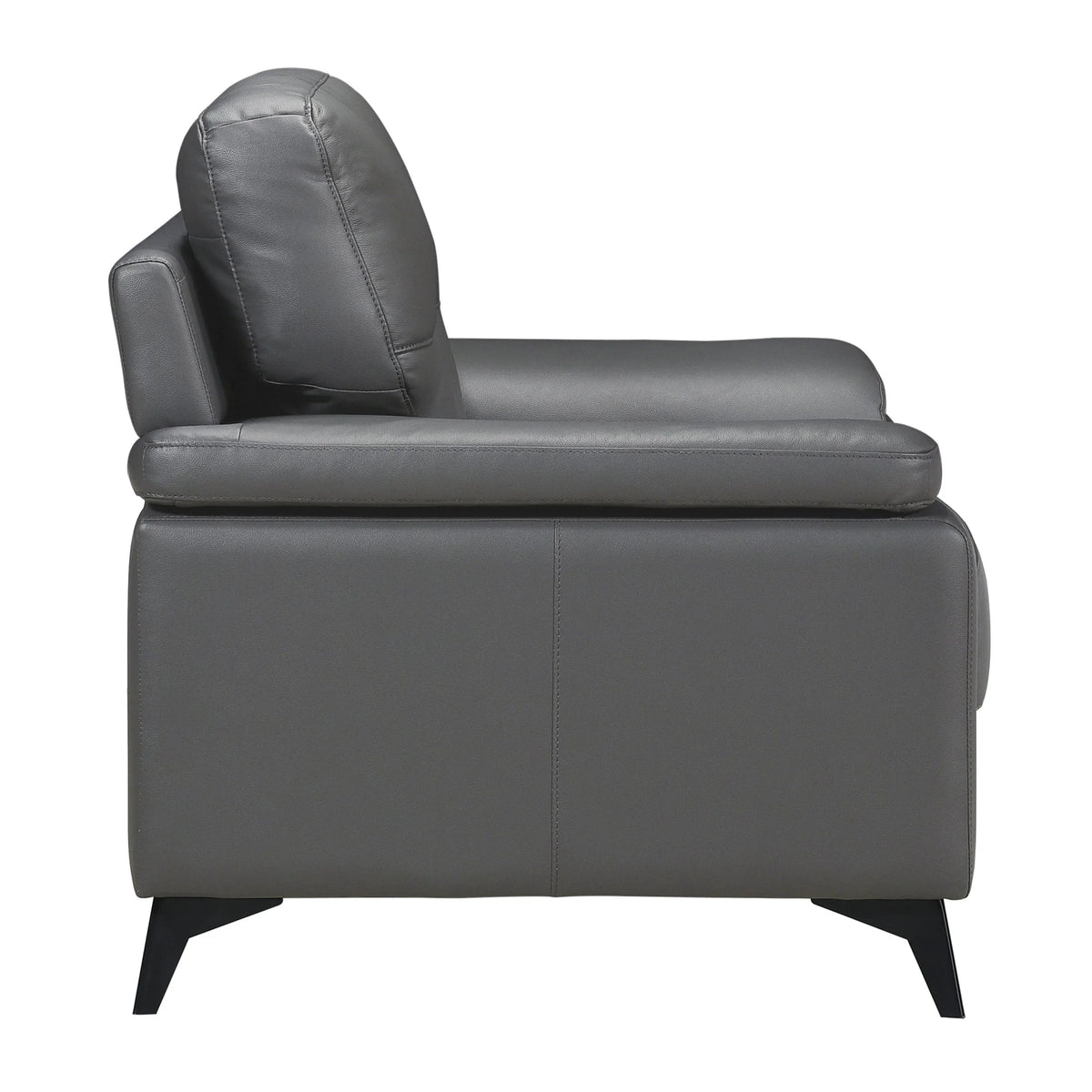 Dark Gray Leather Upholstered Chair K622775