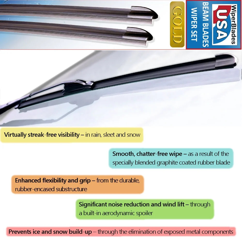 Set of 2 Beam Wiper Blades A939