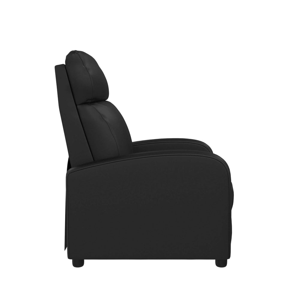 Black Faux Leather Pushback Recliner C402