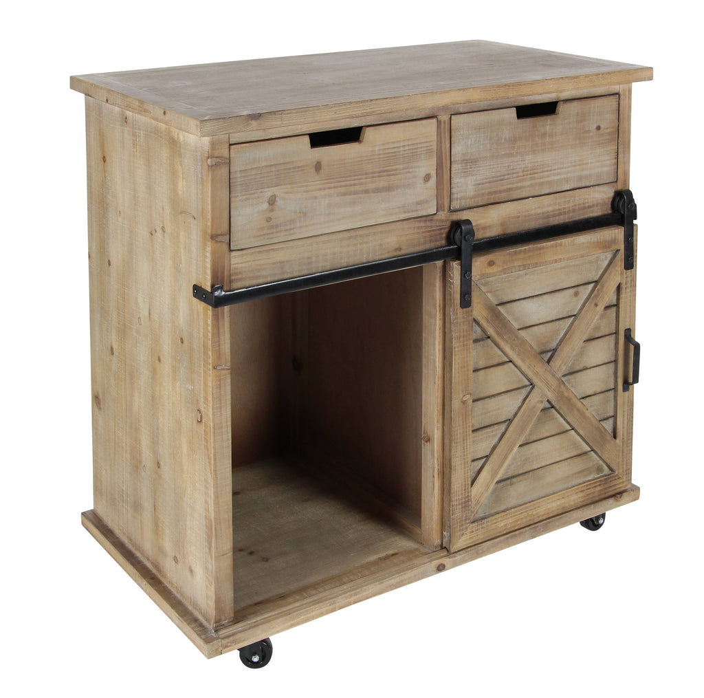 Rustic Fir Wood Storage Cabinet G4597