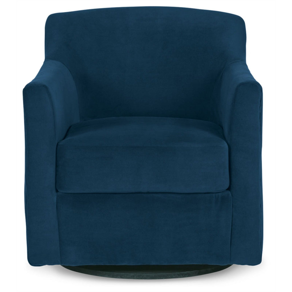 Blue & Black Metal Swivel Accent Chair Z622