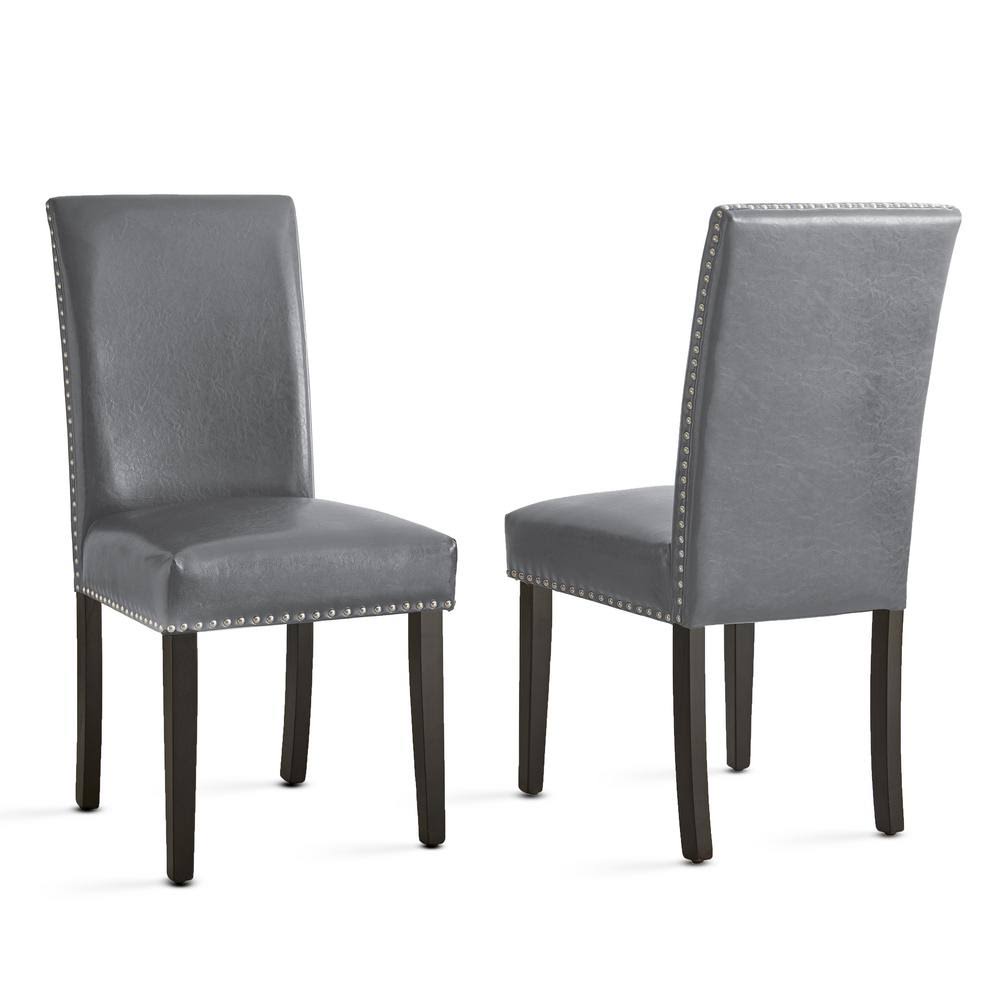 Gray Side Chair - Set of 2 Y4443