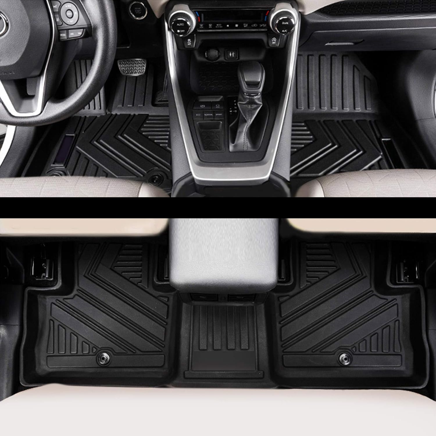 Car Floor Mats & Cargo Liners Trunk Mats Set Compatible for Toyota Rav4 2019 2020 2021 2022 Rubber Mat P1123