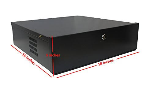 Heavy Duty 16 Gauge Steel DVR Security Lockbox with Fan D14825
