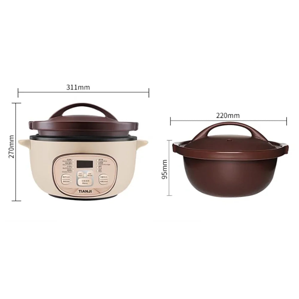 3L Ceramic Electric Claypot Rice Cooker E4575