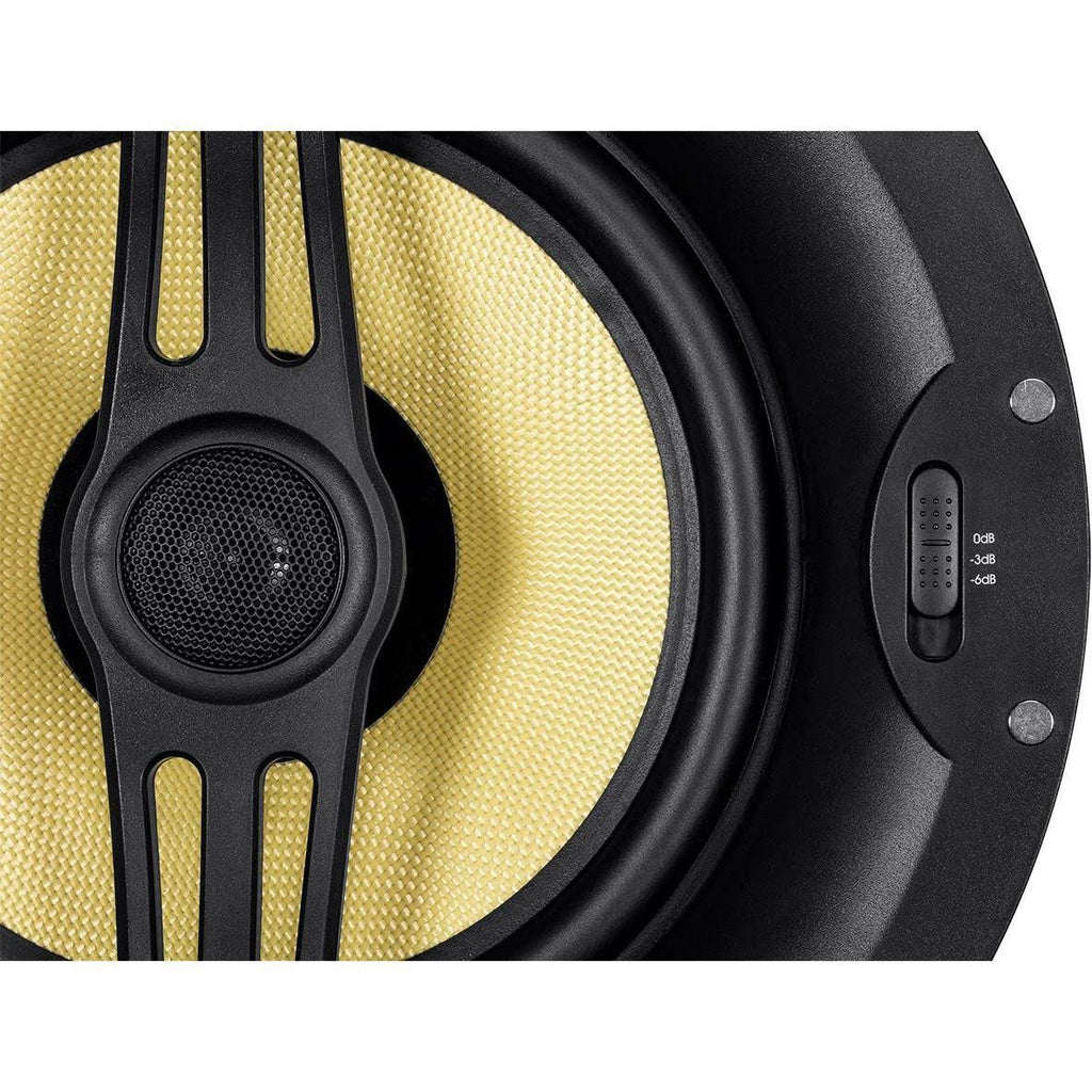 Black 8in 2-Way Fiber Ceiling Speakers (Pair) D254