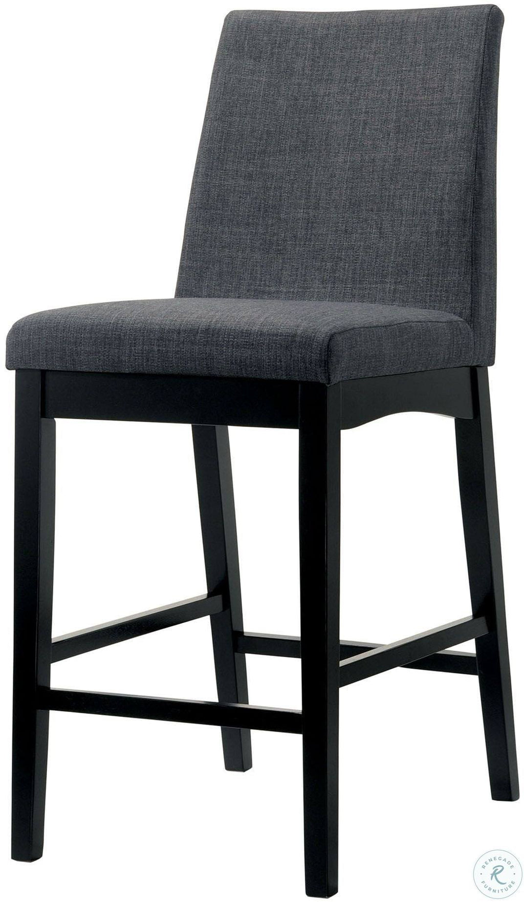 Wire-Brushed Oak/Black Counter Height Chair (Set of 2) J143