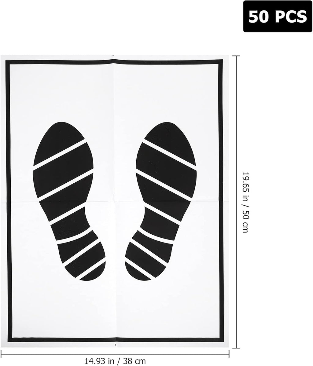 50Pcs Disposable Paper Foot Mats for Auto Floor Protection X961