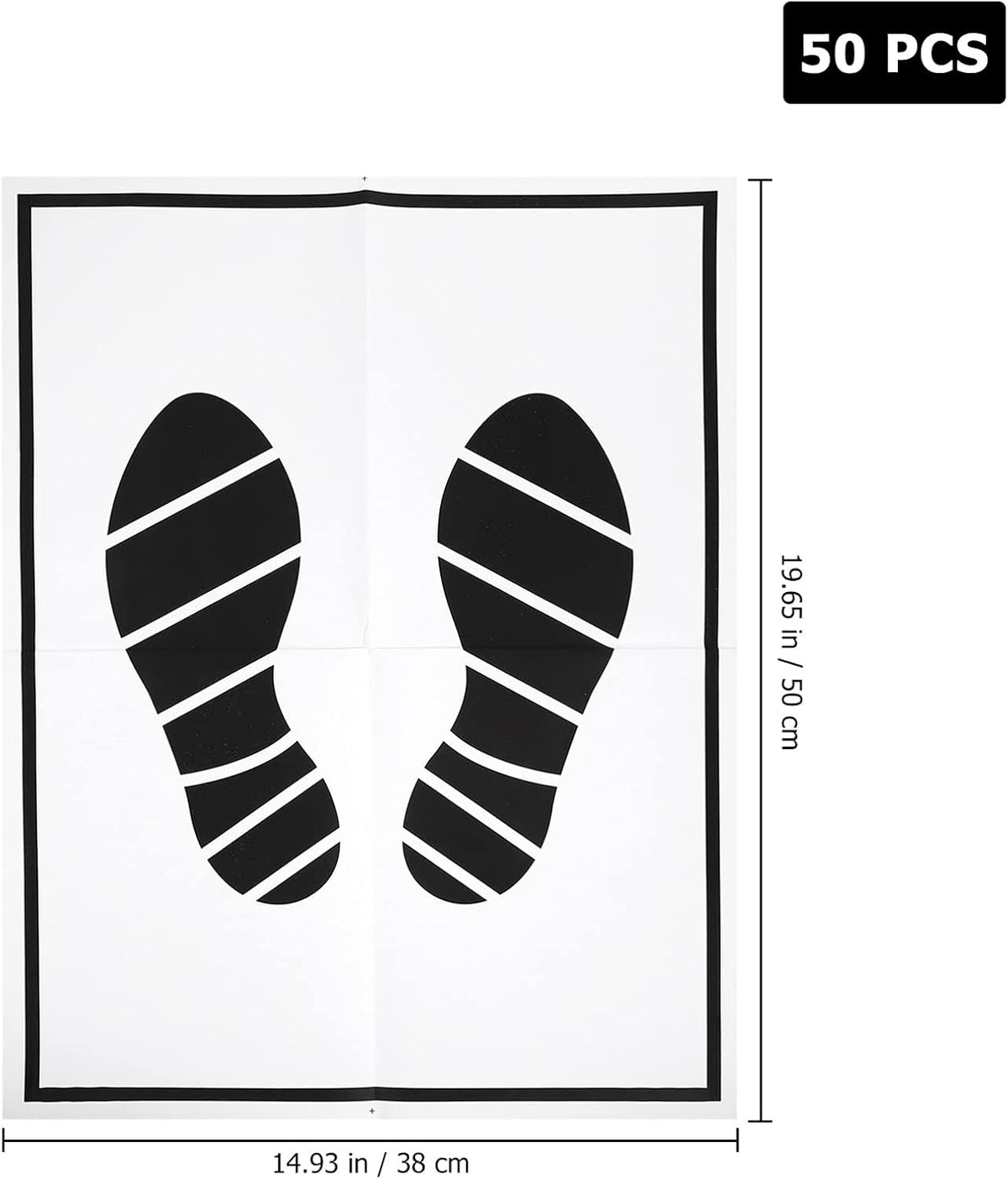 50Pcs Disposable Paper Foot Mats for Auto Floor Protection X961