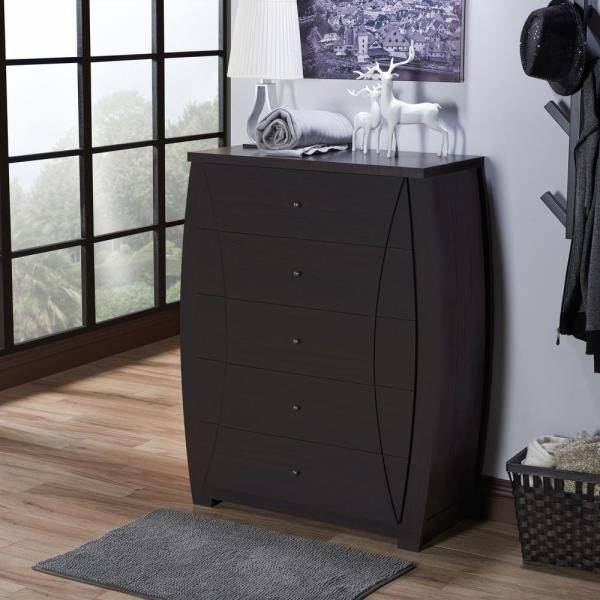 5-Drawer Espresso Chest S5501